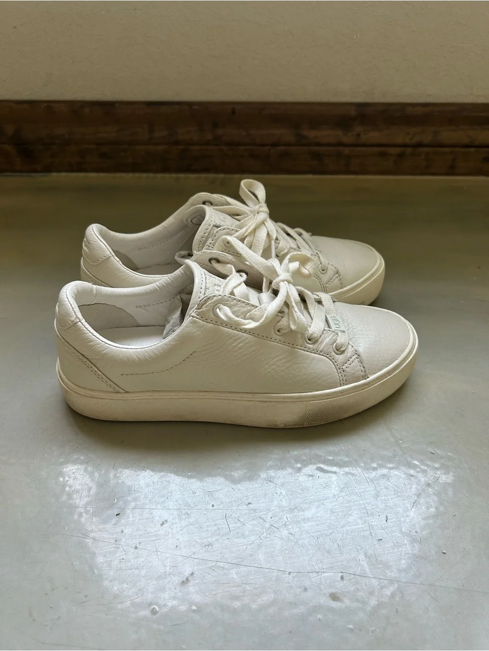 UGG Women's White Low-Top Leather Sneakers